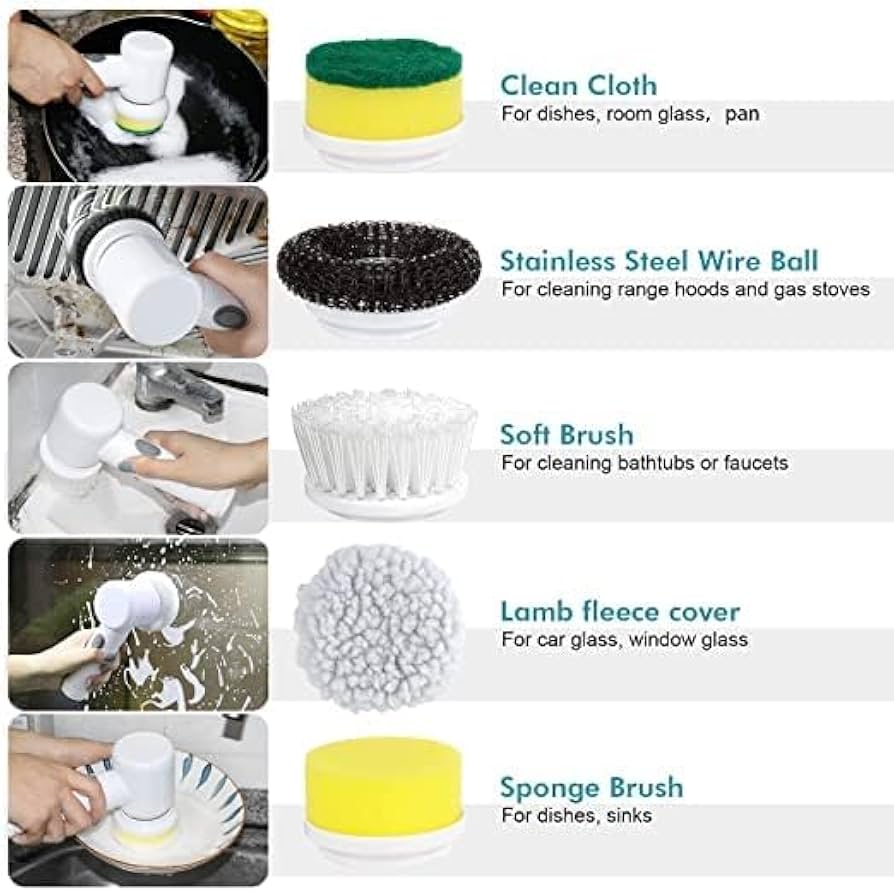 Magic Brush Wireless Battery Cleaning Brush Bathtub